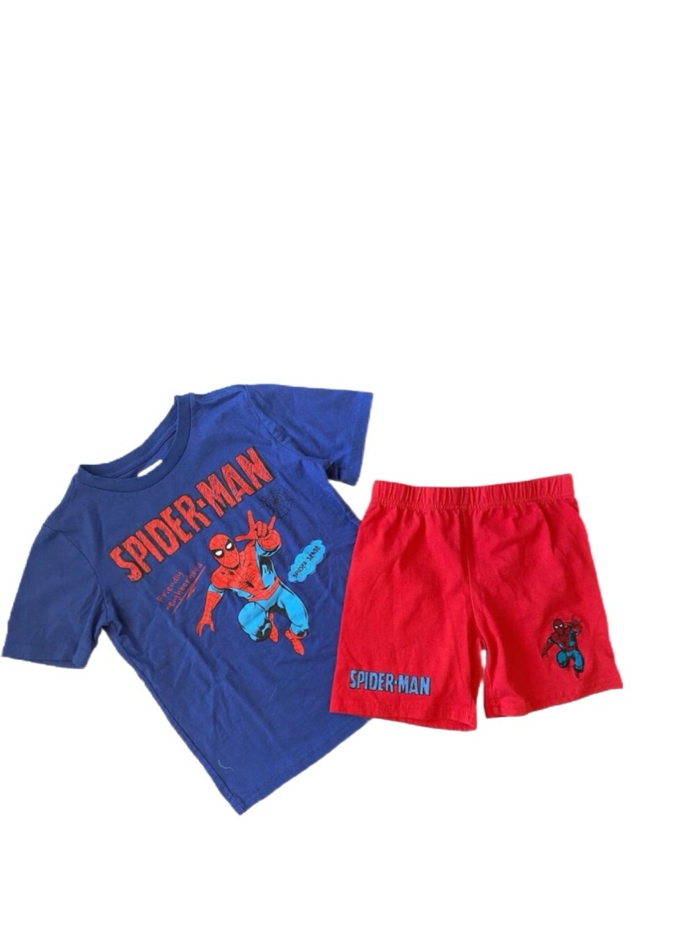 Marvel Spiderman Tee And Shorts Set Size 7